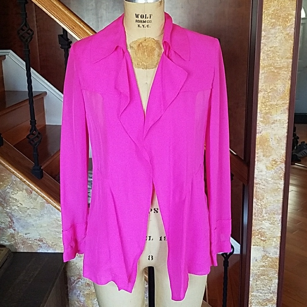 Pink Silk DKNY Blouse